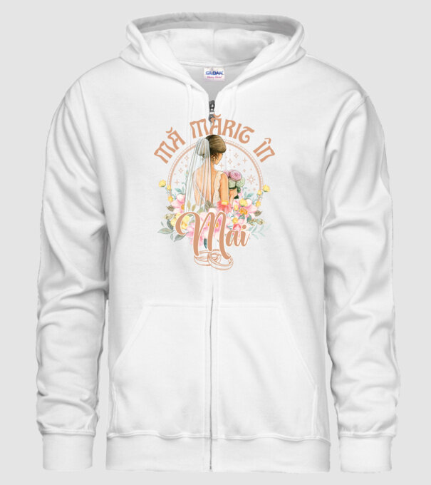 mă mărit - în mai model alb pe tricou
