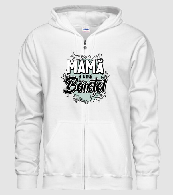 Mamă a unui băiețel model alb pe tricou