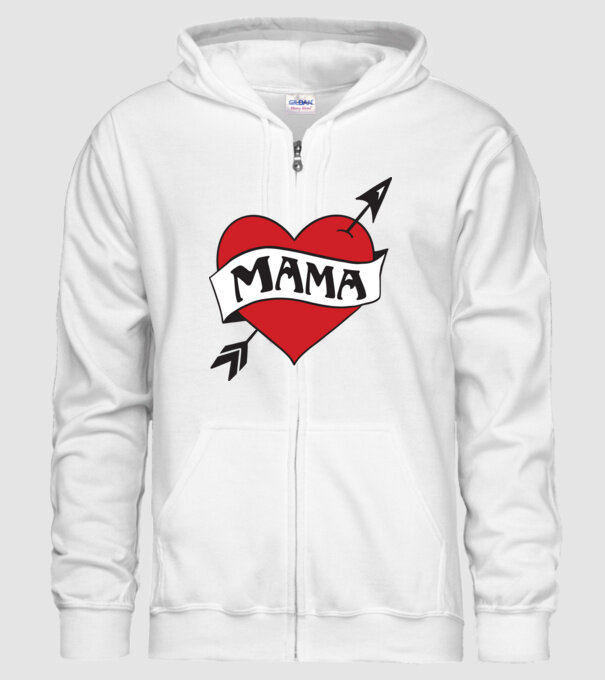 mama model alb pe tricou