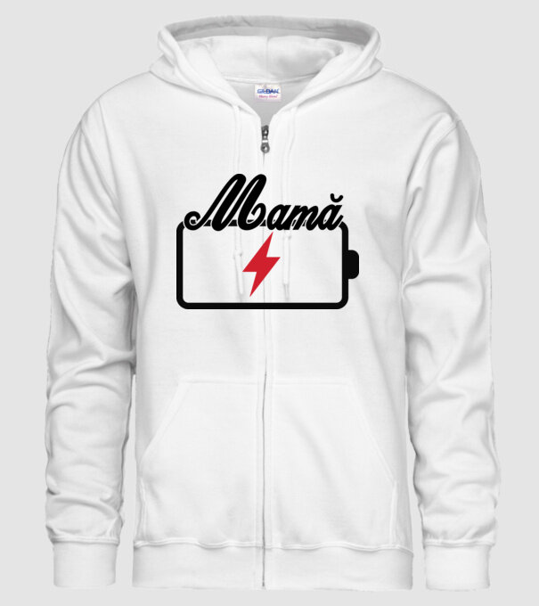 Mamă la încărcat model alb pe tricou