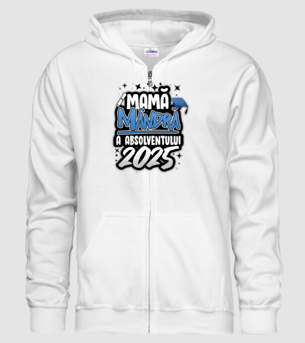 Mamă Mândră a absolventului model alb pe tricou