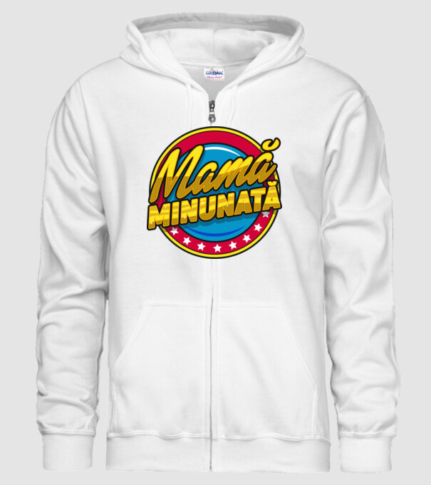 mamă minunată model alb pe tricou