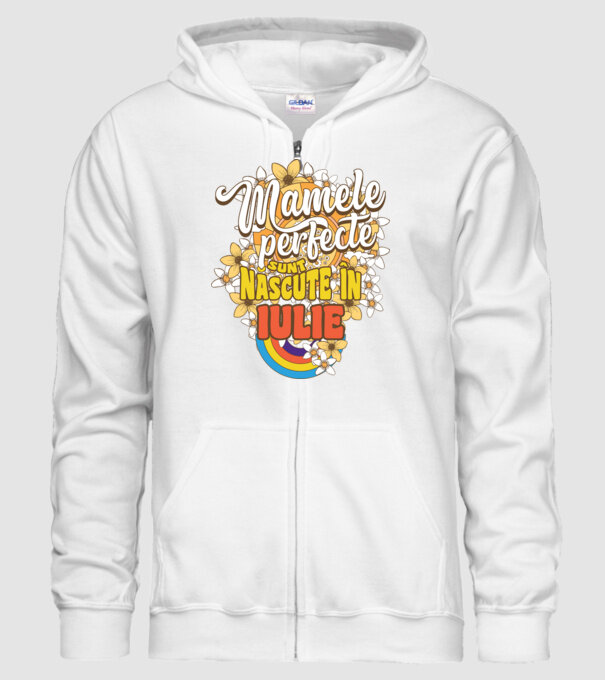 Mamele perfecte sunt născute în iulie. model alb pe tricou