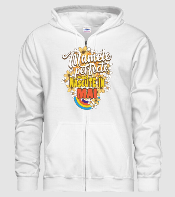Mamele perfecte sunt născute în mai. model alb pe tricou