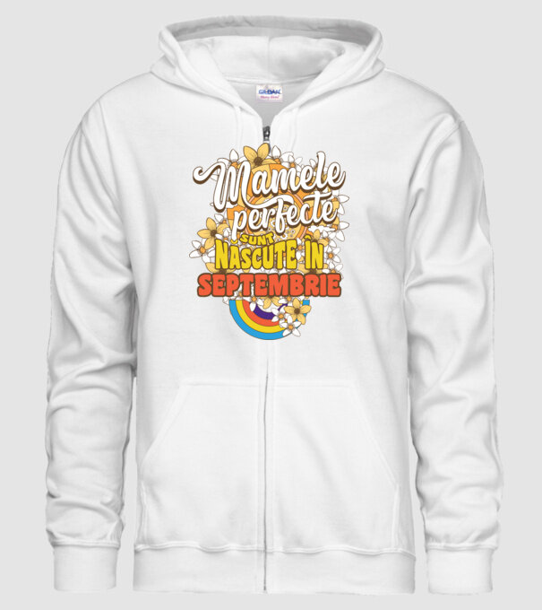 Mamele perfecte sunt născute în septembrie. model alb pe tricou