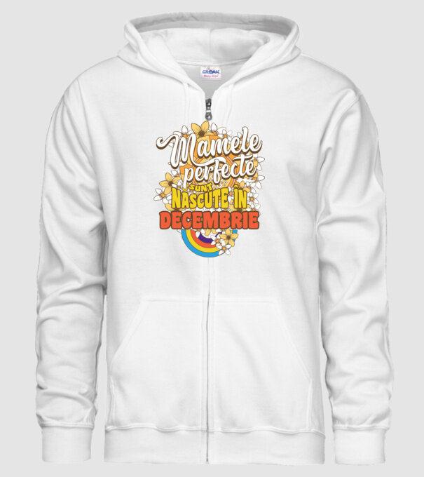 Mamele perfecte sunt născute în decembrie. model alb pe tricou
