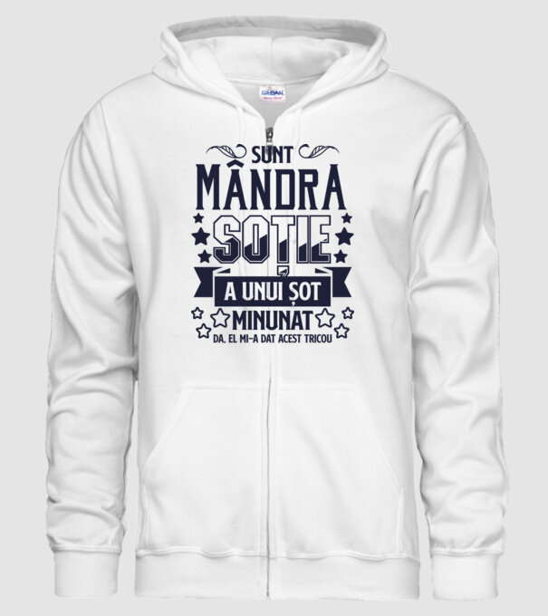 Sunt mândra soție a unui soț minunat - da, el mi-a dat acest tricou model alb pe tricou