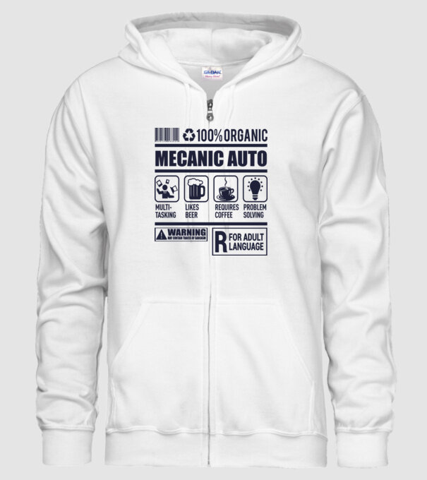 MECANIC AUTO model alb pe tricou