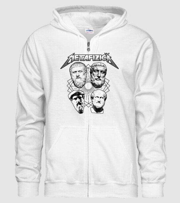 metafizică model alb pe tricou