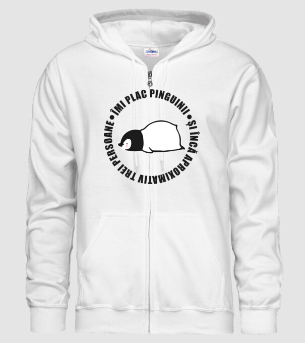 Îmi plac pinguinii - și încă aproximativ trei persoane model alb pe tricou