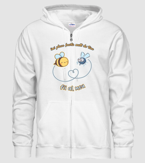 îmi place foarte mult de tine - fii al meu model alb pe tricou