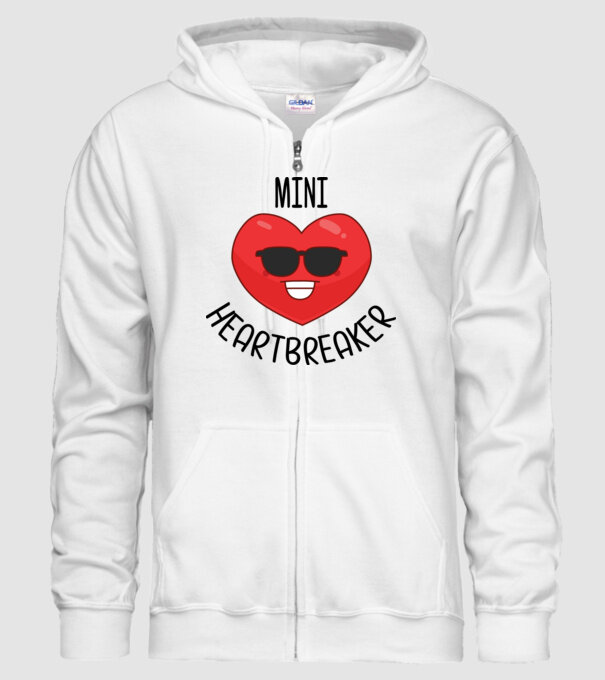 mini heartbreaker model alb pe tricou