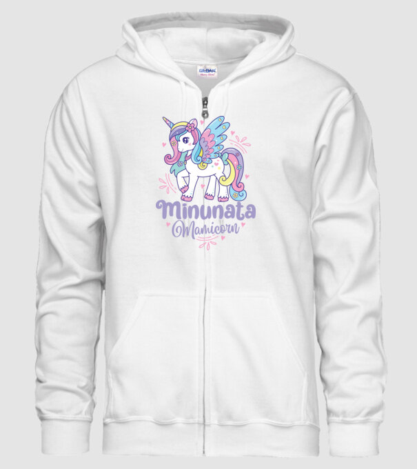 Minunata Mamicorn model alb pe tricou