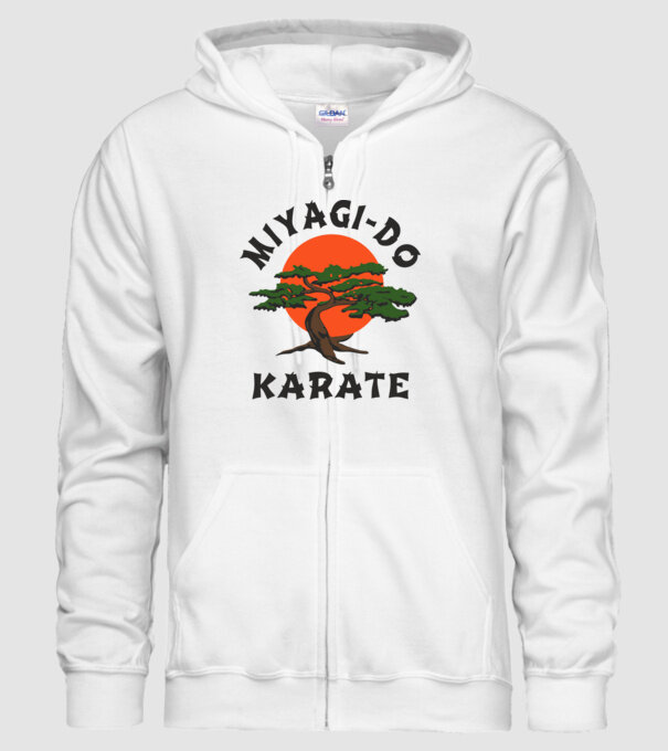 Miyagi-do karate cobra kai model alb pe tricou