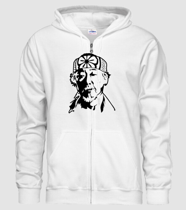 Miyagi head cobra kai model alb pe tricou