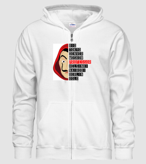 money heist cities model alb pe tricou