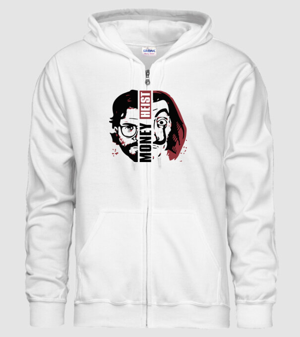 money heist professor model alb pe tricou
