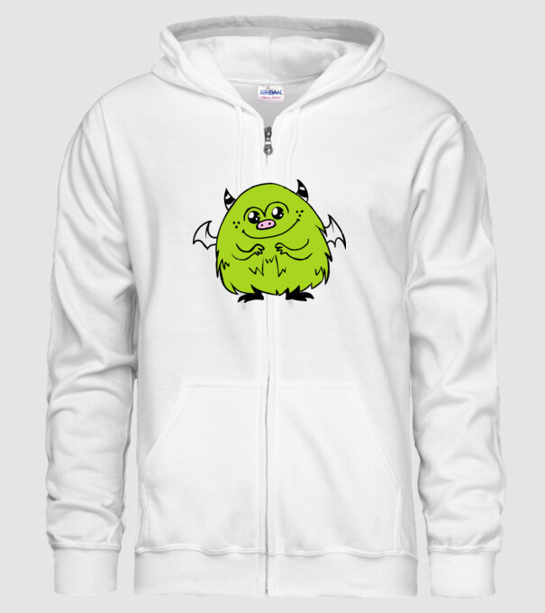 monstruleț model alb pe tricou