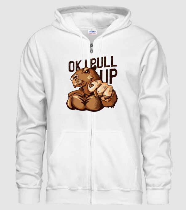 Muscular Capybara - capibară model alb pe tricou
