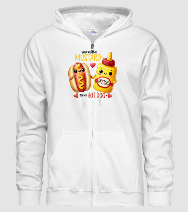 Mustard to my Hot Dog model alb pe tricou