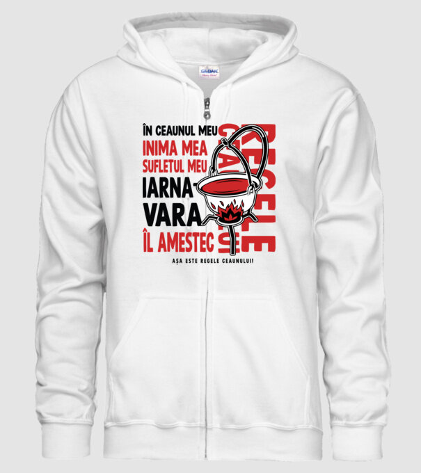 În ceaunul meu - Inima mea - Sufletul meu - Iarna - Vara - Îl amestec - Așa este regele ceaunului! - Regele ceaunului model alb pe tricou