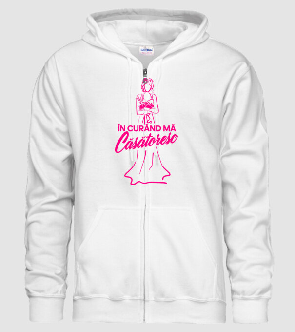 În curând mă căsătoresc model alb pe tricou