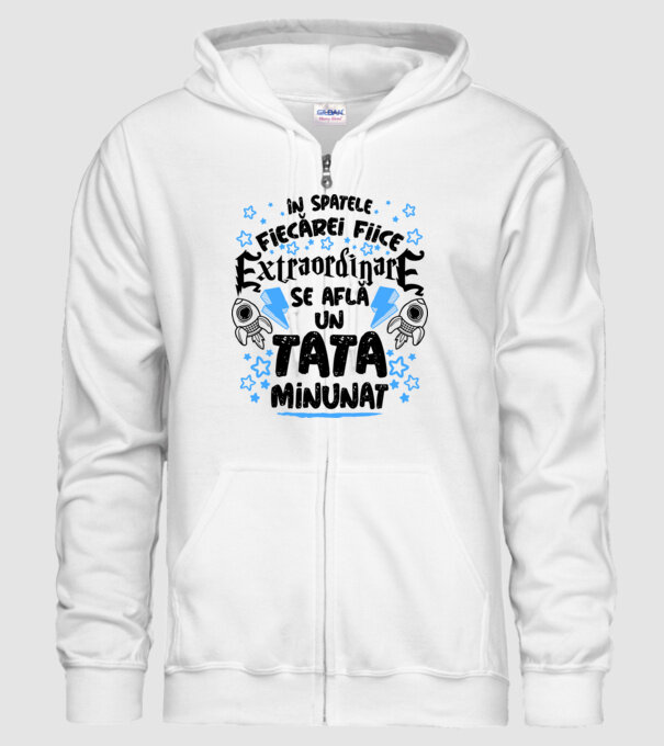 în spatele fiecărei fiice extraordinare se află un tată minunat model alb pe tricou