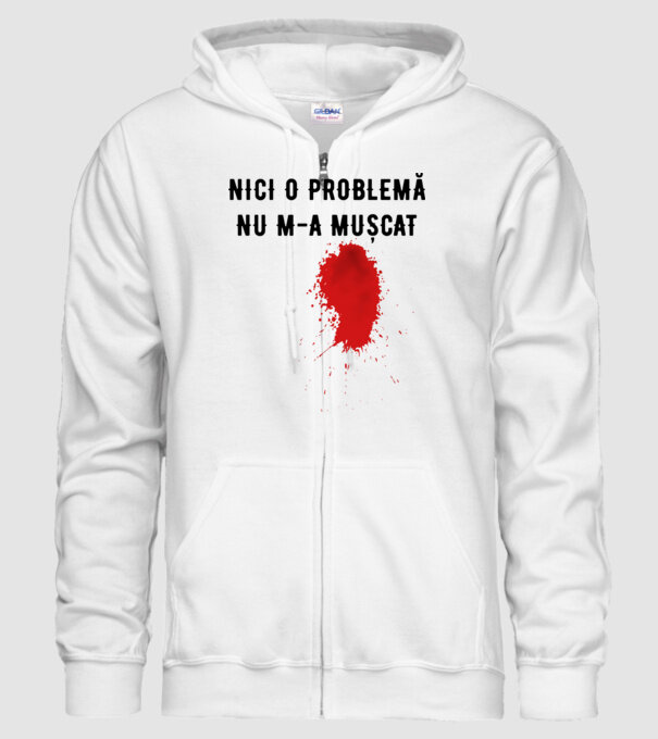 Nici o problemă, nu m-a mușcat model alb pe tricou