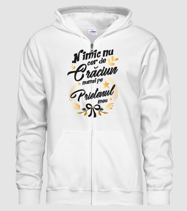 nimic nu cer de Crăciun, numai pe prietenul meu model alb pe tricou