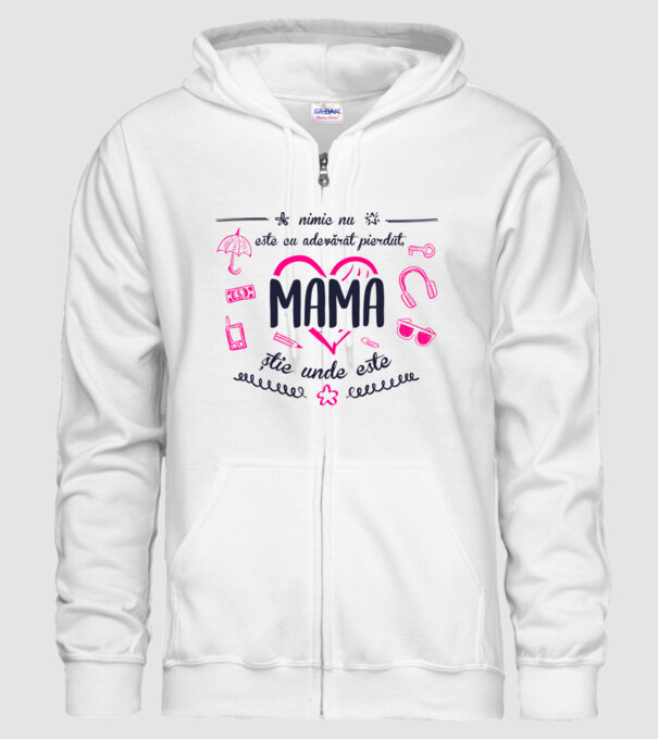 nimic nu este cu adevărat pierdut, mama știe unde este model alb pe tricou