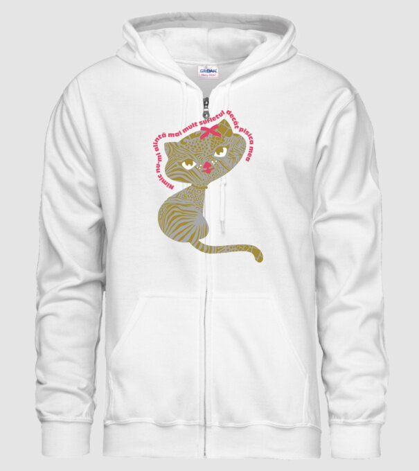 Nimic nu-mi alintă mai mult sufletul decât pisica mea model alb pe tricou
