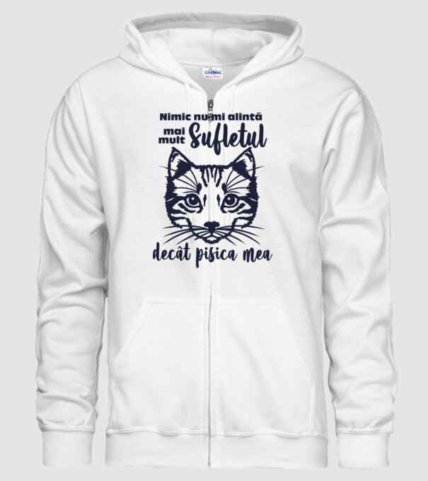 Nimic nu-mi alintă mai mult sufletul decât pisica mea model alb pe tricou