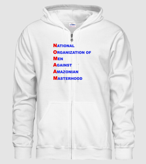 No maam model alb pe tricou