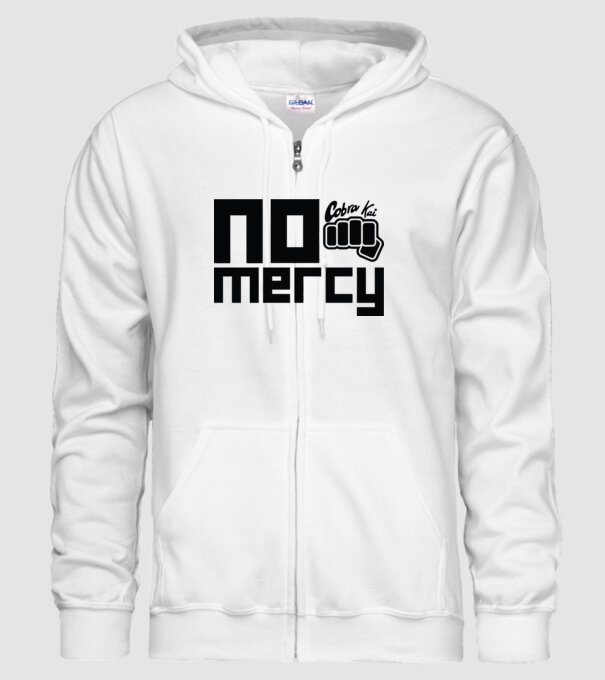 No mercy cobra kai model alb pe tricou