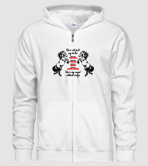 Not just a horse! model alb pe tricou