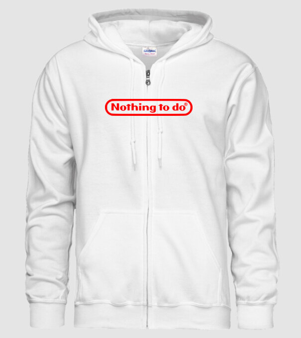 Nothing to do model alb pe tricou