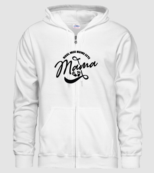 Noul meu nume este Mama model alb pe tricou