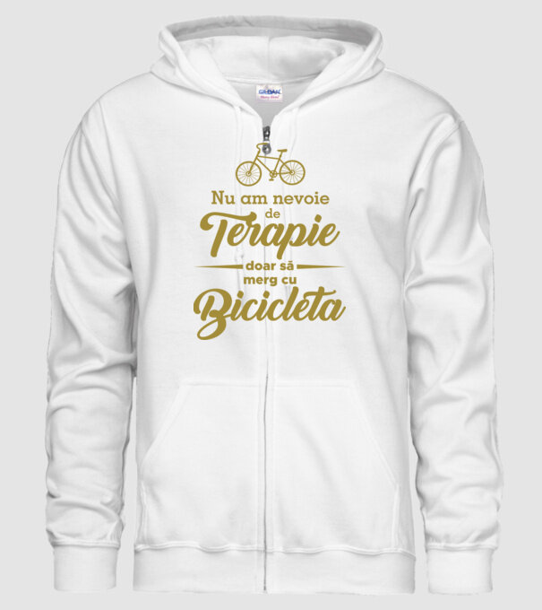 nu am nevoie de terapie, doar să merg cu bicicleta model alb pe tricou