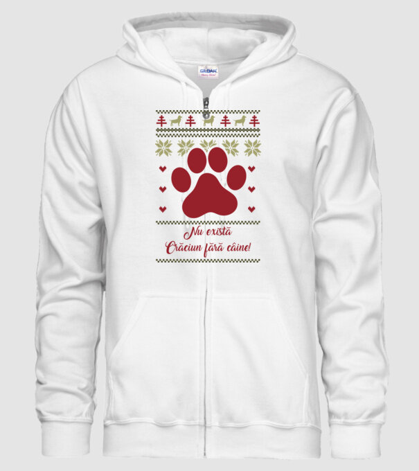 nu există Crăciun fără câine model alb pe tricou