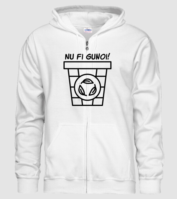 Nu fi gunoi model alb pe tricou