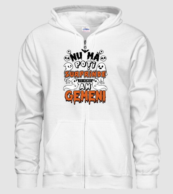 Nu mă poți surprinde cu nimic, am gemeni model alb pe tricou