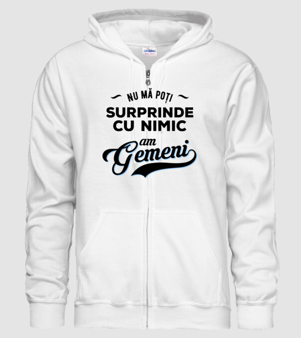 Nu mă poți surprinde cu nimic, am gemeni model alb pe tricou