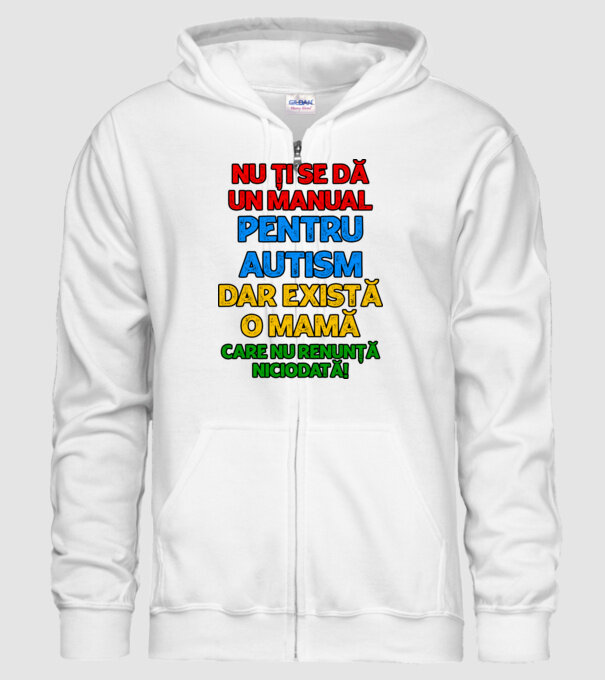 Nu ți se dă un manual pentru autism, dar există o mamă care nu renunță niciodată! model alb pe tricou