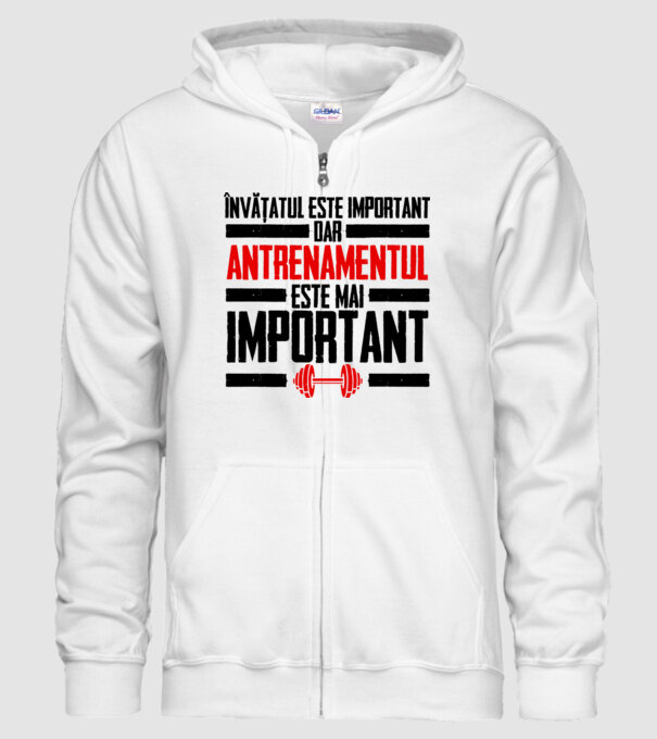 învățatul este important, dar antrenamentul este mai important model alb pe tricou