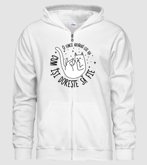 O femeie adevărată este așa cum își dorește să fie model alb pe tricou