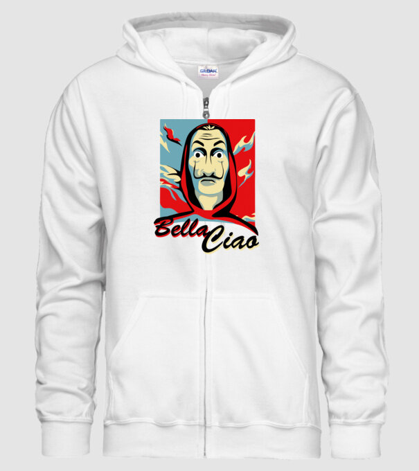 obey bella ciao model alb pe tricou