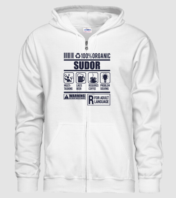Organic_SUDOR model alb pe tricou