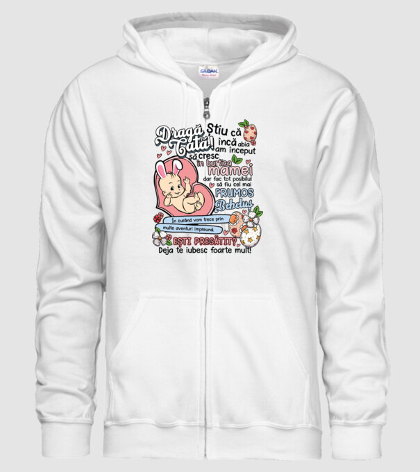 Paști Dragă tată model alb pe tricou