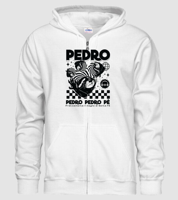 Pedro techno model alb pe tricou