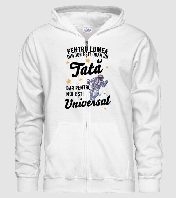 Pentru lumea din jur ești doar un tată, dar pentru noi ești universul model alb pe tricou